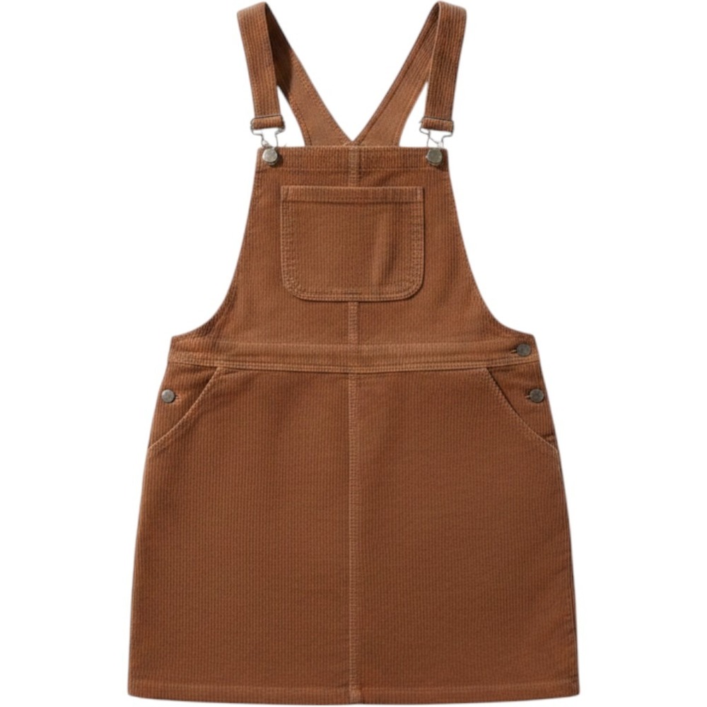 NWT True Craft Corduroy Overall Dress 1X Toffee Brown Jumper Boho Fall Cottage
